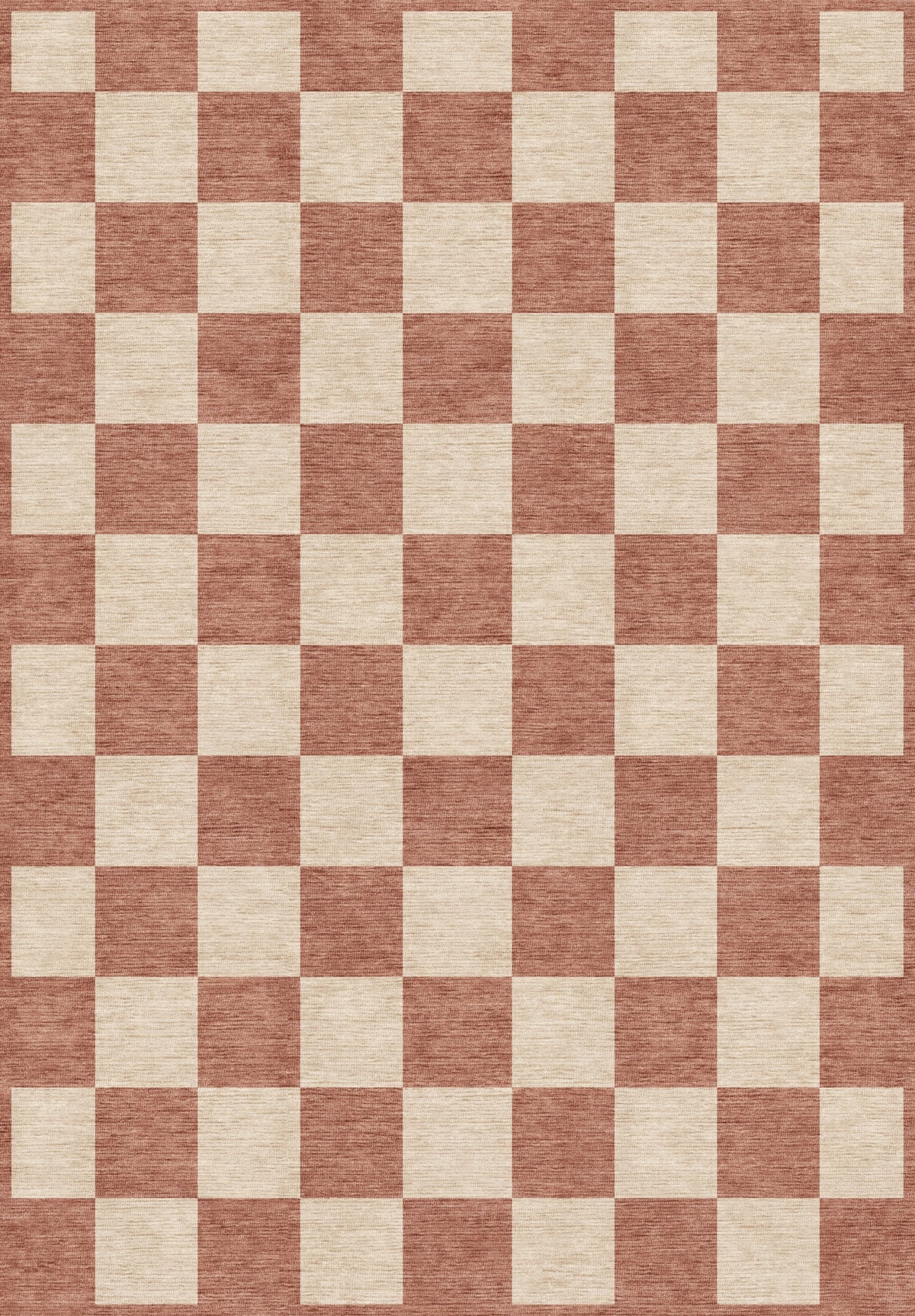 ARTWORK PREVIEW - W-AP-106A - Apollo Sunday Check Area Rug — Dusty Rose / Cream. Not a finished-rug photograph.