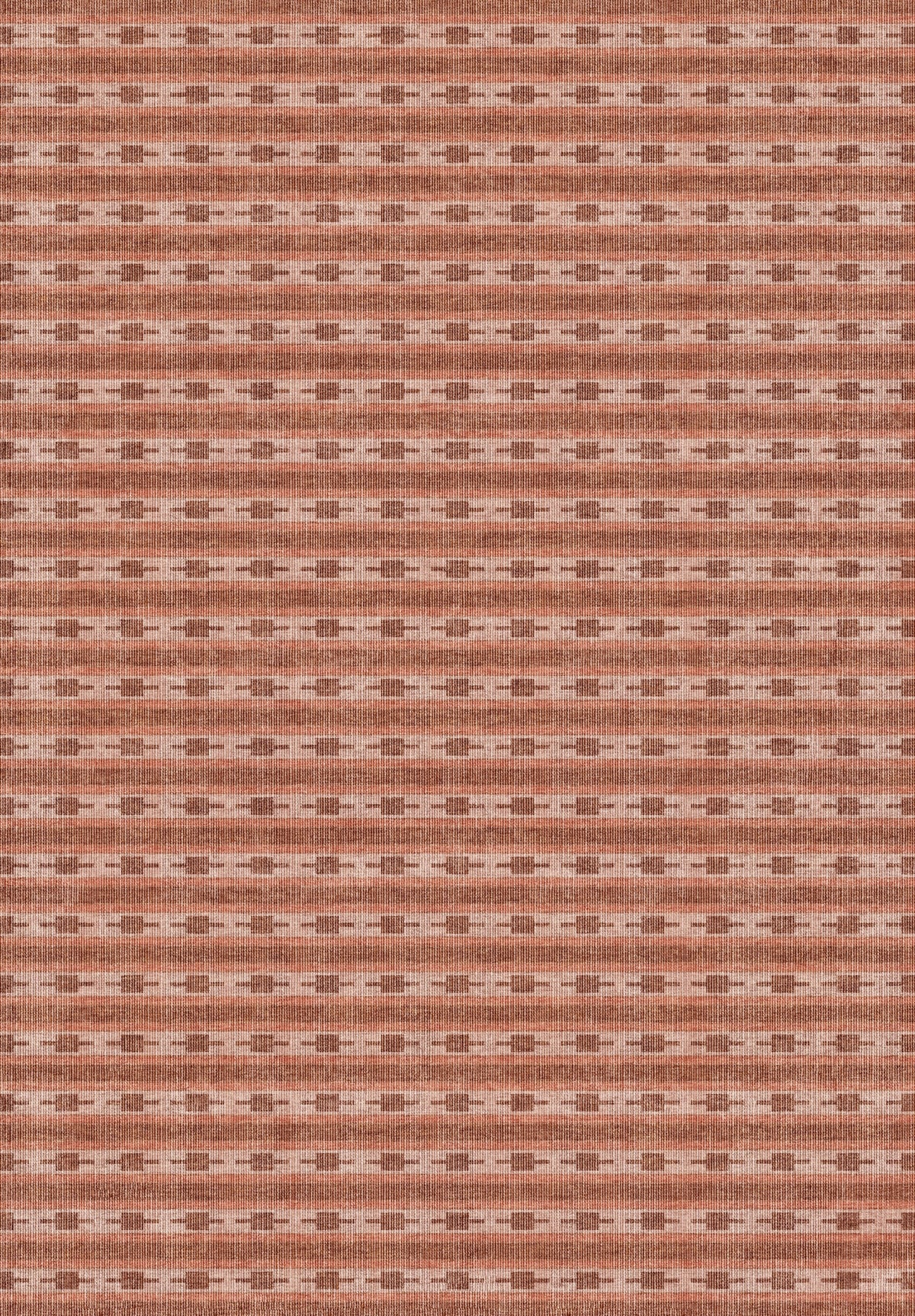 ARTWORK PREVIEW - W-AP-111A - Apollo Keepsake Stripe Area Rug — Terracotta / Light Terracotta. Not a finished-rug photograph.