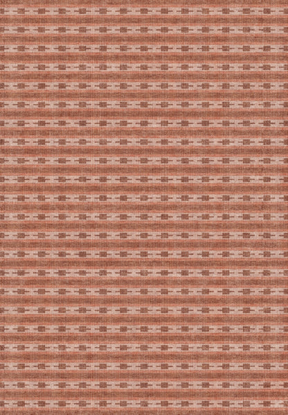 ARTWORK PREVIEW - W-AP-111A - Apollo Keepsake Stripe Area Rug — Terracotta / Light Terracotta. Not a finished-rug photograph.