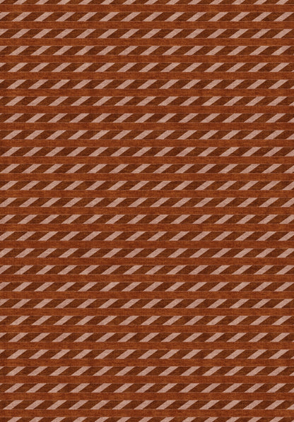 ARTWORK PREVIEW - W-AP-112B - Apollo Slant Row Area Rug — Terracotta / Clay. Not a finished-rug photograph.