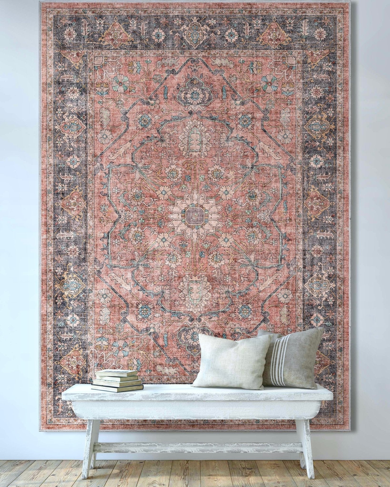Antigua Vintage Persian Oriental Flat - Weave Rug - W - AP - 21B - 3 - Well Woven