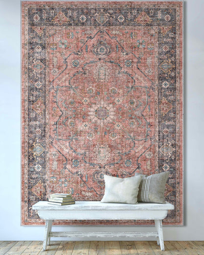 Antigua Vintage Persian Oriental Flat - Weave Rug - W - AP - 21B - 3 - Well Woven
