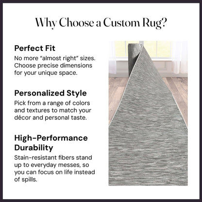 Custom Size Runner Modern Striations Almond Blush Choose Your Width x Choose Your Length Hallway Runner Rug Well Woven