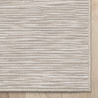 Custom Size Runner Striations Modern Striped Sandstone Elegance Choose Your Width x Choose Your Length Hallway Runner Rug Well Woven