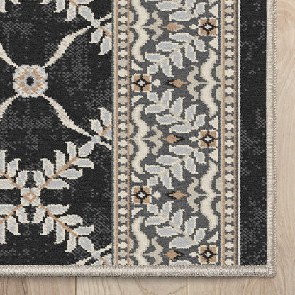 Custom Size Runner Regency Lattice Midnight Ash Choose Your Width x Choose Your Length Hallway Runner Rug Well Woven