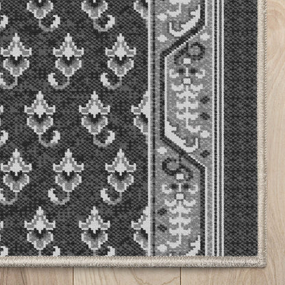 Custom Size Runner Windsor Diamond Midnight Ash Choose Your Width x Choose Your Length Hallway Runner Rug Well Woven