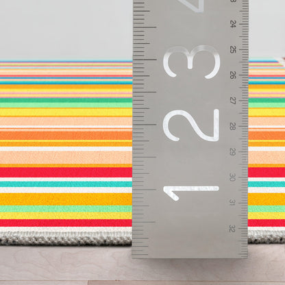 Custom Size Runner Seabreeze Lines Modern Multi Choose Your Width x Choose Your Length Hallway Runner Rug Well Woven