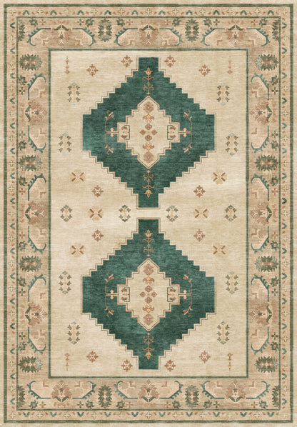 ARTWORK PREVIEW - W-AP-97A - Apollo Orchard Passage Area Rug — Pine Green / Cream. Not a finished-rug photograph.