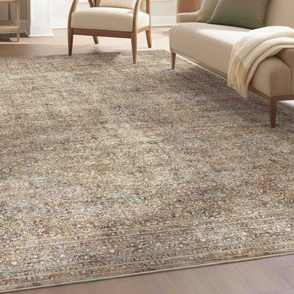 Juliette Vintage Persian Oriental Beige Flat-Weave Rug Well Woven