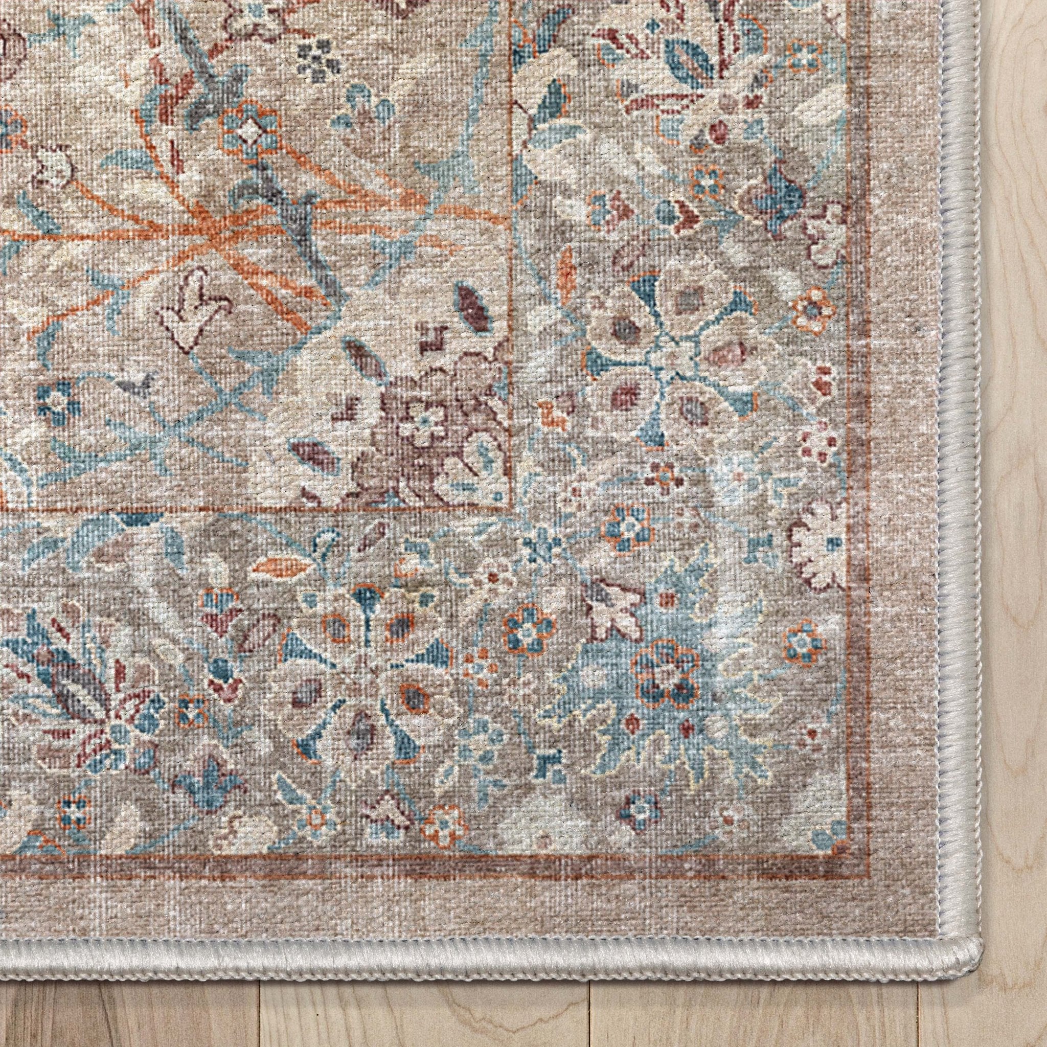 Custom Size Runner Emilia Vintage Persian Oriental Ivory Choose Your Width x Choose Your Length Hallway Runner Rug Well Woven