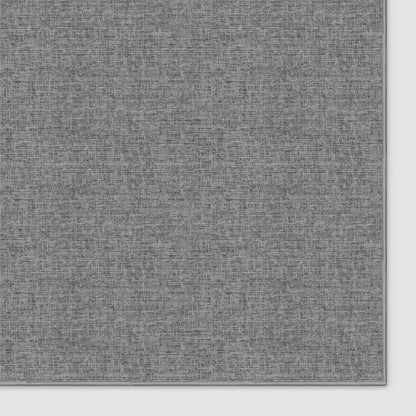 Wilfred Custom Rug - Monochrome Hatch , Low Pile, Easy  Clean, Personalized Sizes - Well Woven - grey rug corner on white