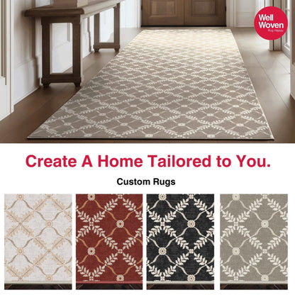 Well Woven - Aldwyn Cream Custom Rug - in an entrway