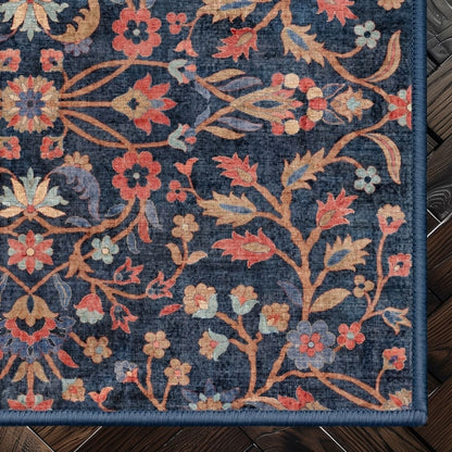 Multi - Jorunn Custom Rug - Botanical Flat-Pile, Personalized Sizes, Easy Maintenance Well Woven