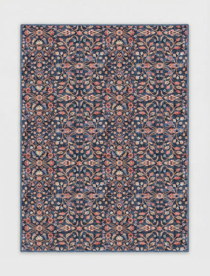 Multi - Jorunn Custom Rug - Botanical Flat-Pile, Personalized Sizes, Easy Maintenance Well Woven