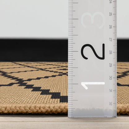 Well-Jute Akita Moroccan Lattice Flatweave Rug Well Woven
