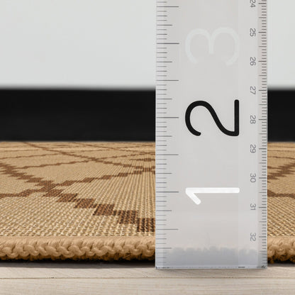 Well-Jute Akita Moroccan Lattice Flatweave Rug Well Woven