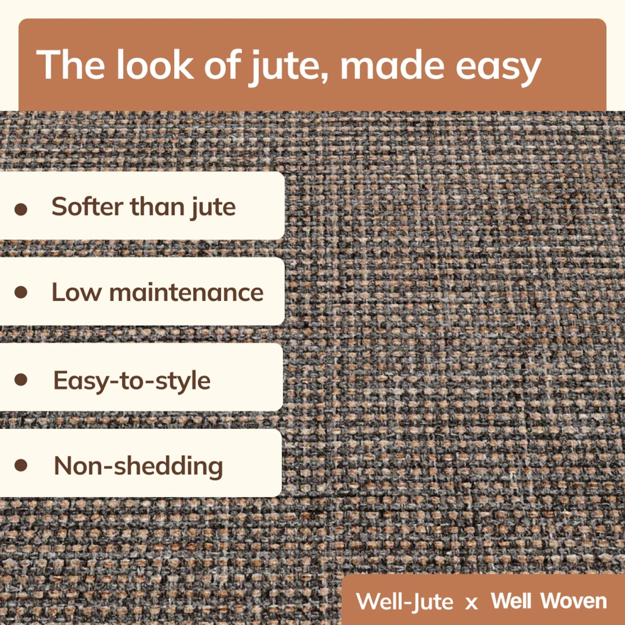 Well-Jute Airedale Farmohouse Solid & Striped Grey Flatweave 5' x 7' Rug Well Woven