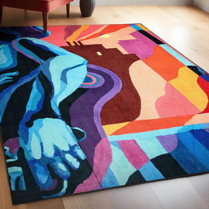 Well Woven x Misha Tyutyunik Sunday Jungle Aubade Multi-Color Rug Well Woven