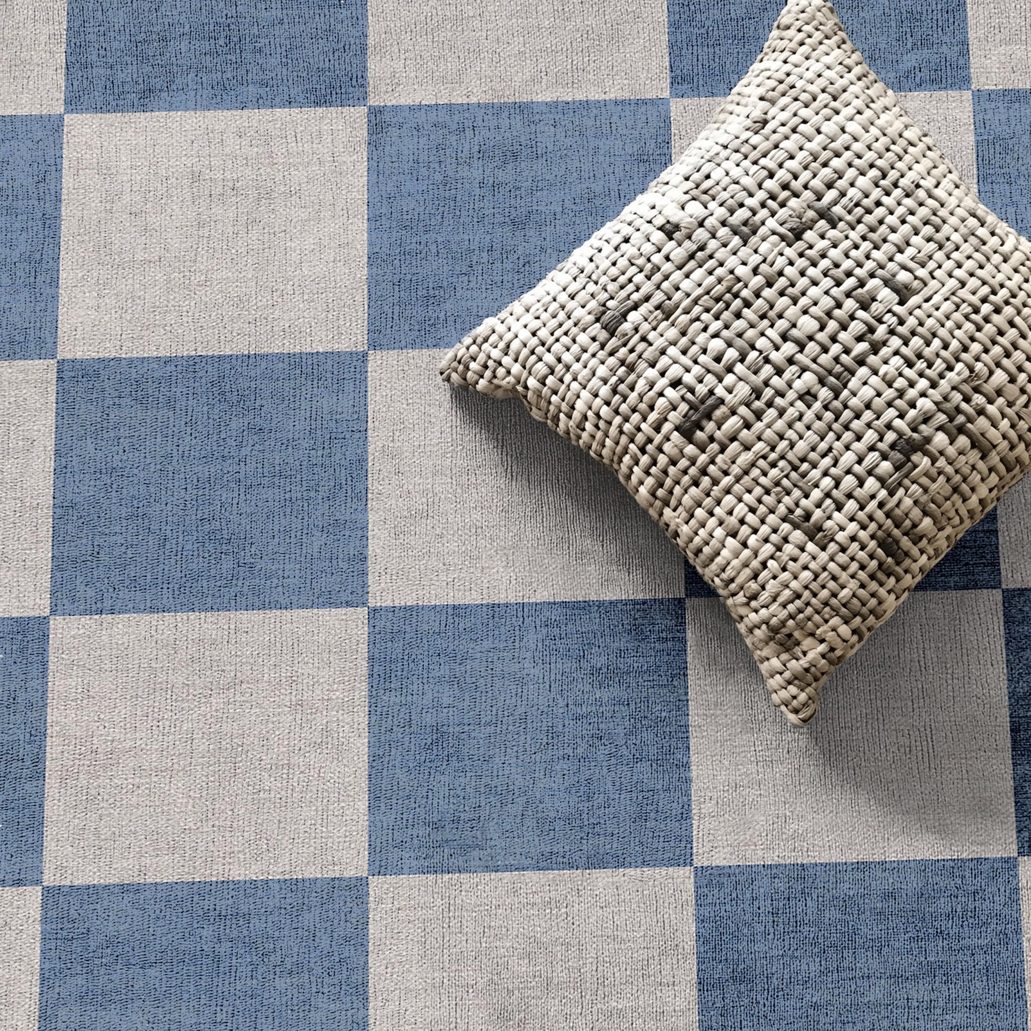 Squares Modern Geometric Boxes Flat-Weave Rug Well Woven