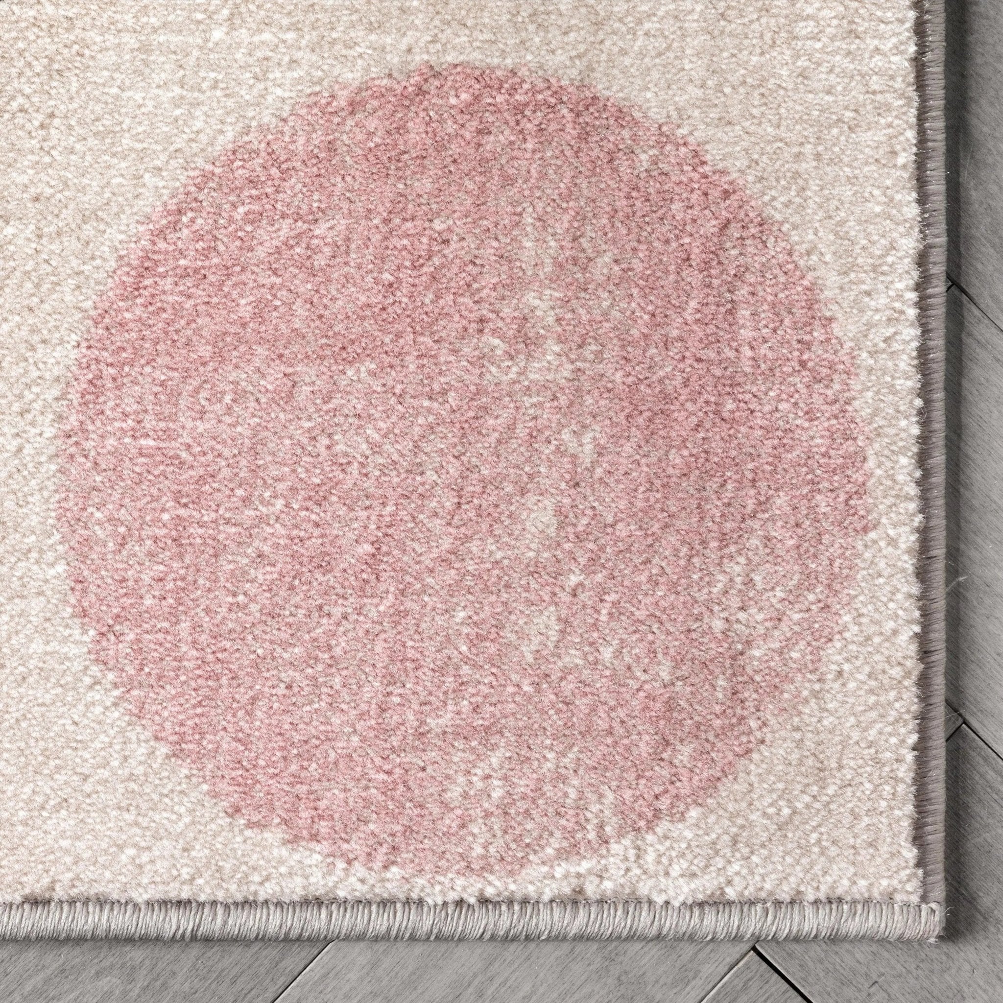 Avi Modern Geometric Grey Blush Rug Well Woven