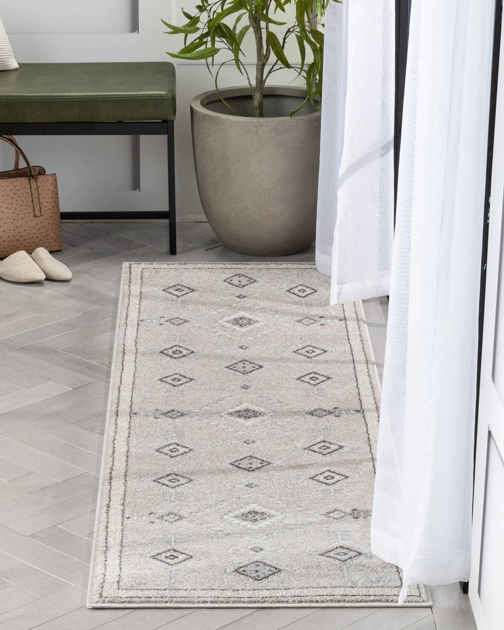 Azra Tribal Medallion Beige Rug Well Woven	