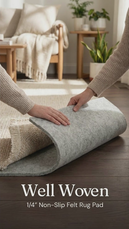 PAD-1 - Well Woven 1/4” Thick Premium Felt Non-Slip Rug Pad Product Overview