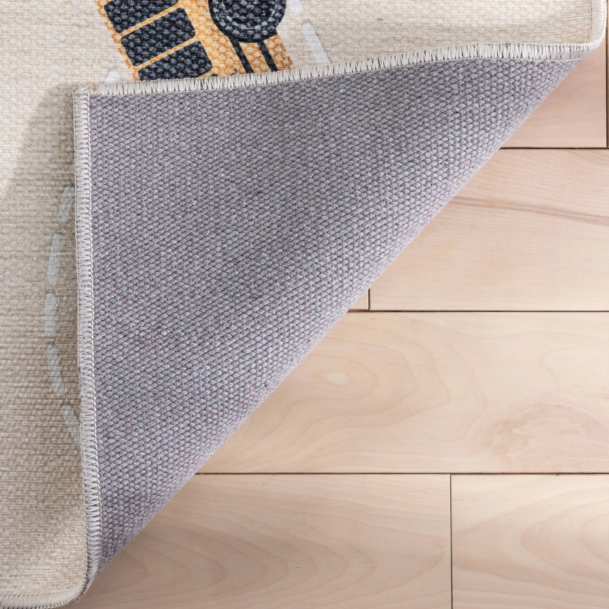 Traffic Modern Beige Kids Flat-Weave Rug Well Woven