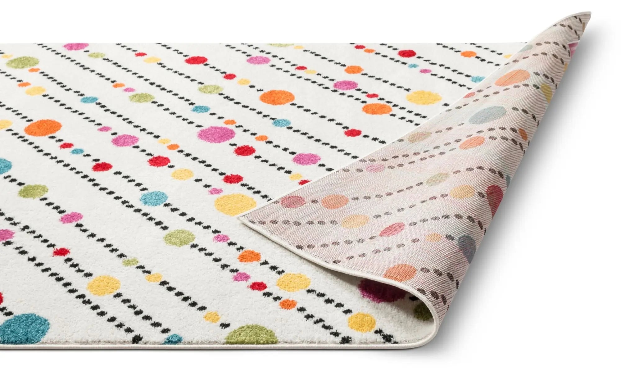 Starbright Dandy Dots And Stripes White Rug Well Woven