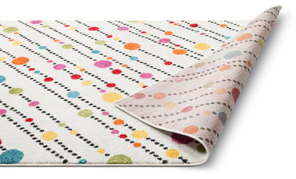 Starbright Dandy Dots And Stripes White Rug Well Woven