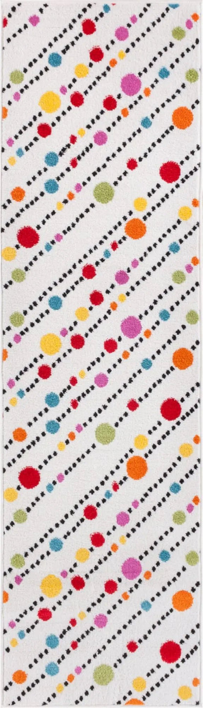 Starbright Dandy Dots And Stripes White Rug Well Woven