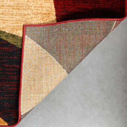 Bingo Red Modern Rug Well Woven