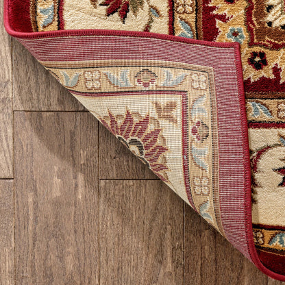 Abbasi Red Traditional Rug Well Woven