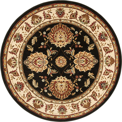 Abbasi Black Traditional Rug Well Woven