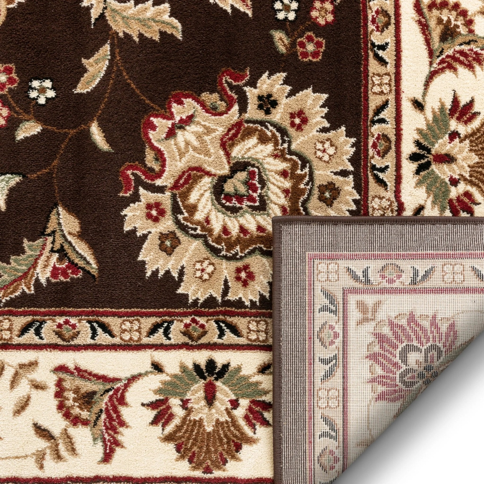 Abbasi Brown Traditional Rug Well Woven