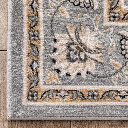 Abbasi Grey Traditional Rug Well Woven