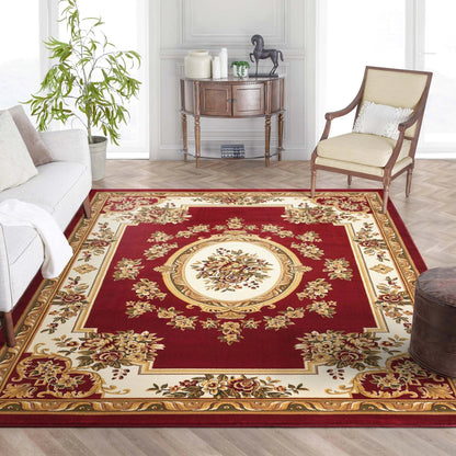 Le Petit Palais Red Traditional Rug Well Woven