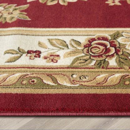 Le Petit Palais Red Traditional Rug Well Woven