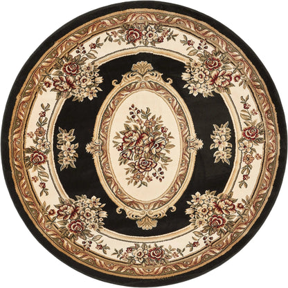 Le Petit Palais Black Traditional Rug Well Woven
