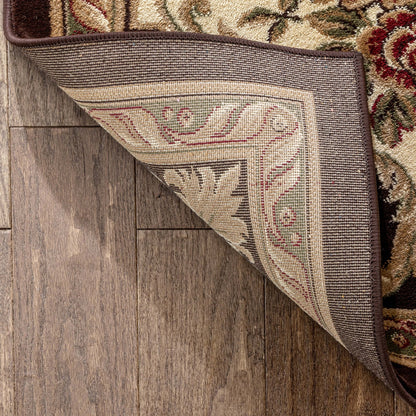 Le Petit Palais Brown Traditional Rug Well Woven
