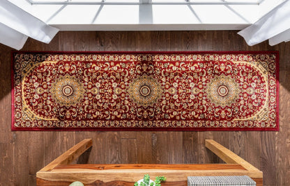 Aviva Red Traditional Rug Well Woven