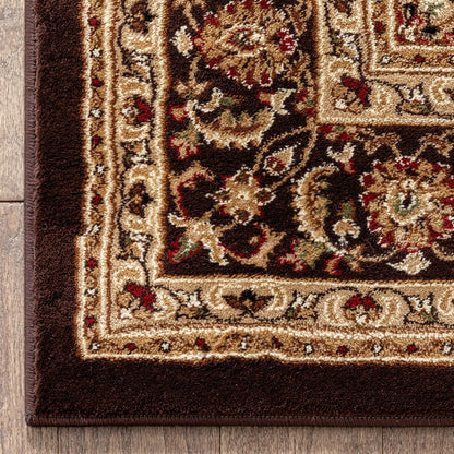 Aviva Brown Traditional Rug Well Woven