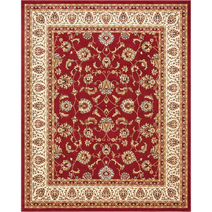 Sarouk Red Traditional Rug Well Woven