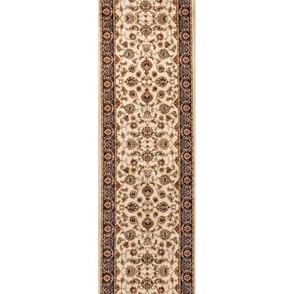 Sarouk Ivory Traditional Rug Well Woven
