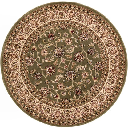 Sarouk Green Traditional Rug Well Woven
