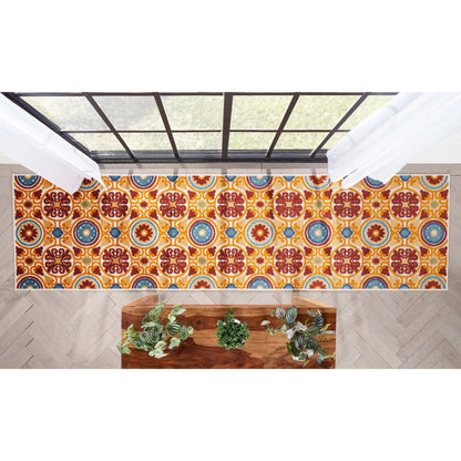 Audun Modern Geometric Indoor/Outdoor Red High-Low Rug Well Woven