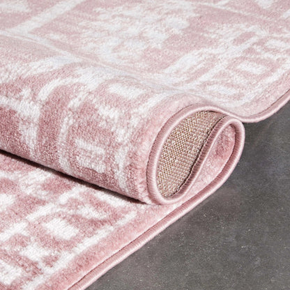 Disa Vintage Medallion Blush Soft Rug By Chill Rugs Well Woven