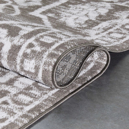 Disa Vintage Medallion Grey Soft Rug By Chill Rugs Well Woven