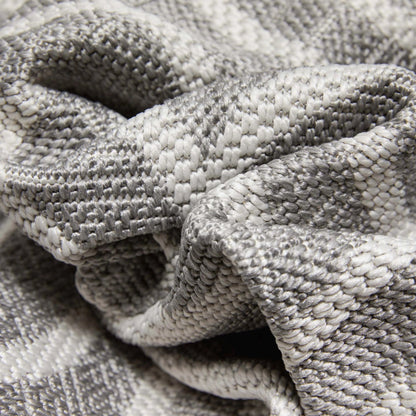 Ludo Lattice Trellis Indoor/Outdoor Grey Textured Rug Well Woven