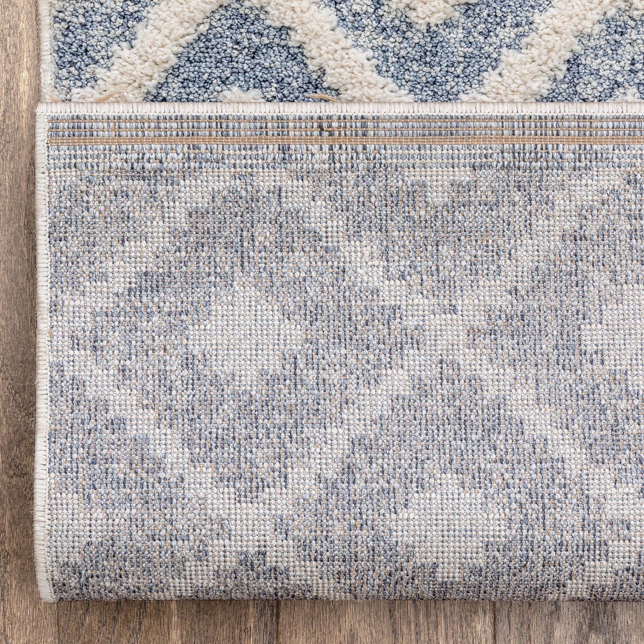 Custom Size Runner Ailey Moroccan Lattice Trellis Blue Choose Your Width x Choose Your Length Hallway Runner Rug Well Woven