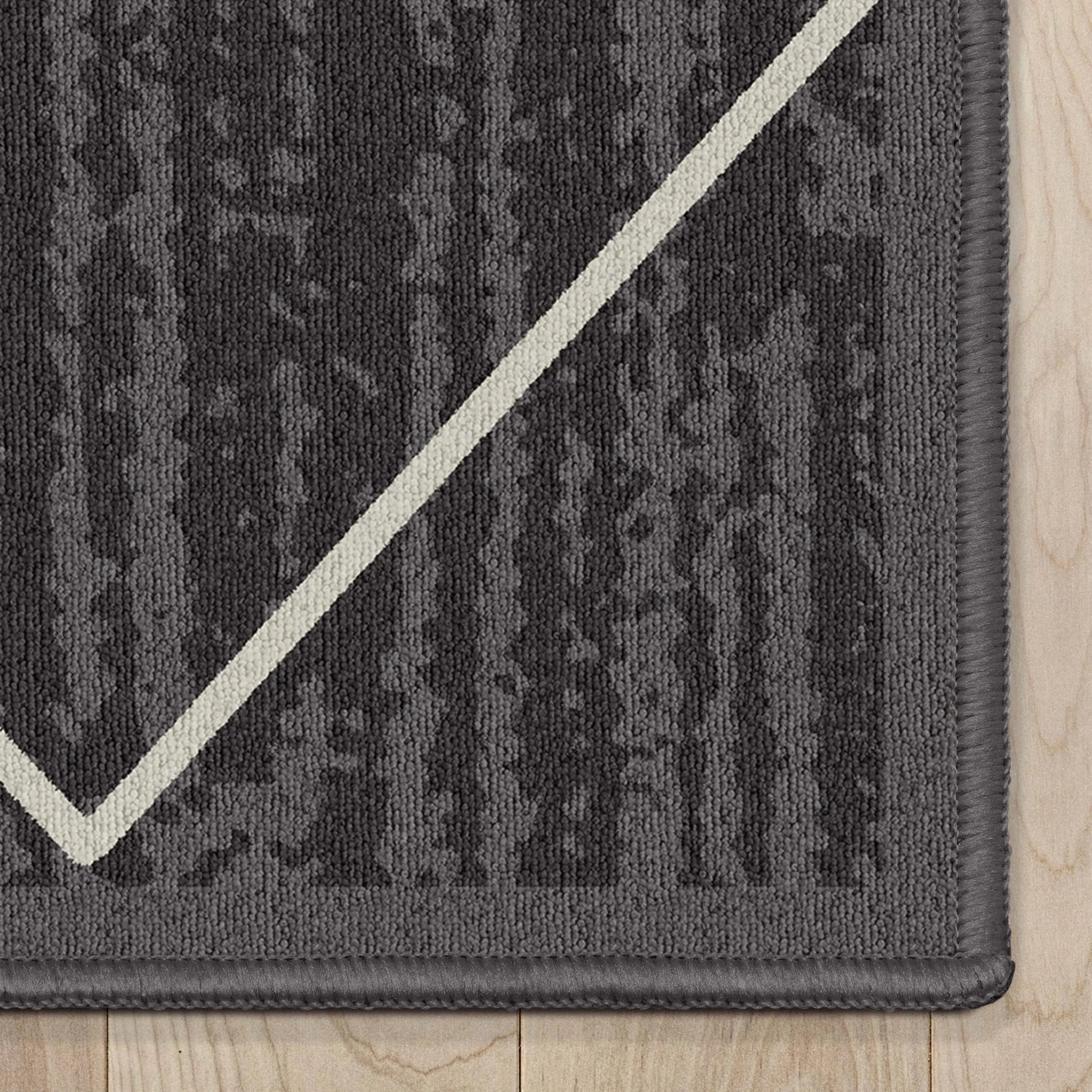 Clover Grey Modern Trellis Flat-Weave Cotton Backing Rug Well Woven